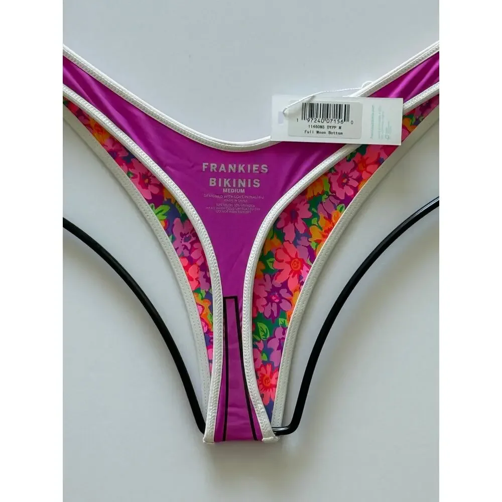 Frankies Bikinis Full Moon Micro Bikini Bottom - Daisy Pond -M